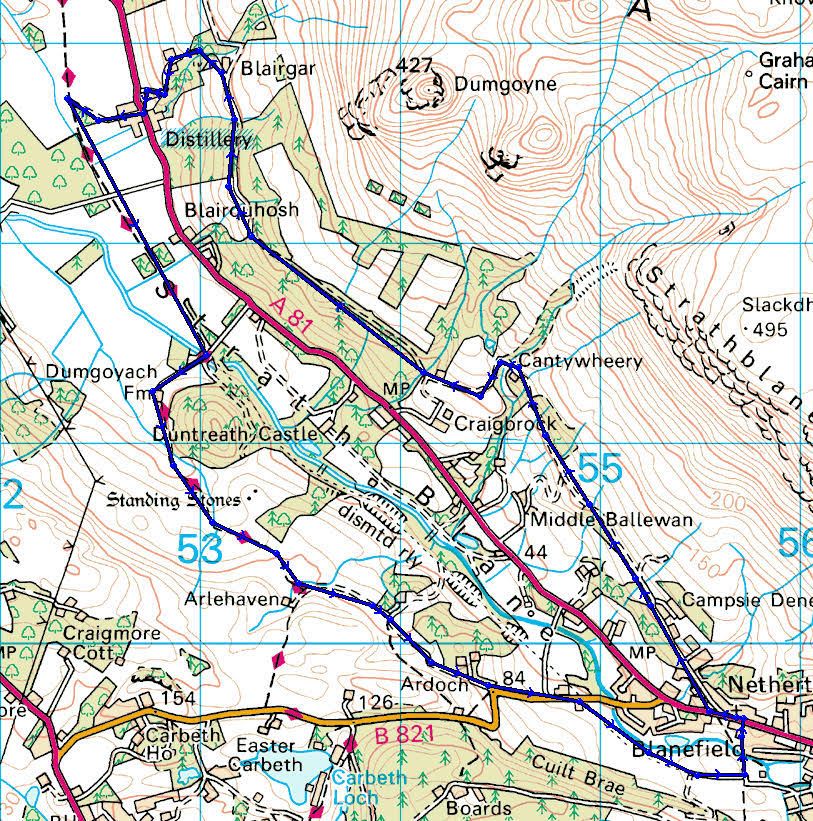 Strathblane walk map